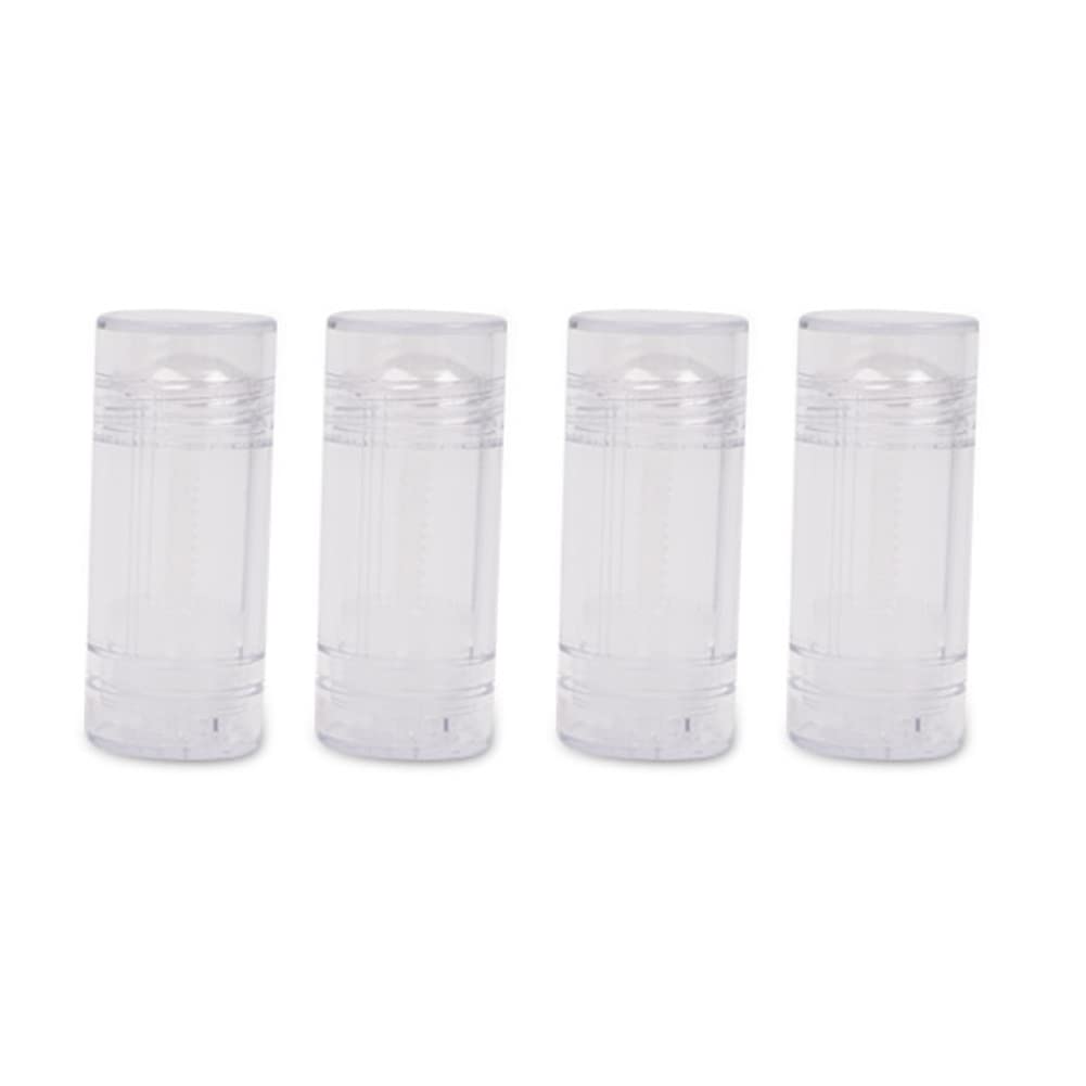 4 Pieces 15ml Clear Empty Deodorant Containers Twist-up Deodorant Containers Empty Deodorant Tubes Bottom Filling Deodorant Bottles for DIY Cosmetic