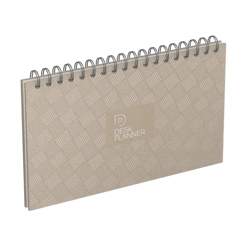 LECAS Agenda civil Desk planner perpétuel Semainier Format 24x14cm Reliure intégrale Couverture carton