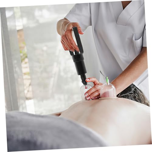 Set de 3 piezas de bomba manual de vacío para ventosas con mango ergonómico para uso en casa y salón, dispositivo de succión manual para terapia de ventosas y alivio del dolor muscular miniatura 5
