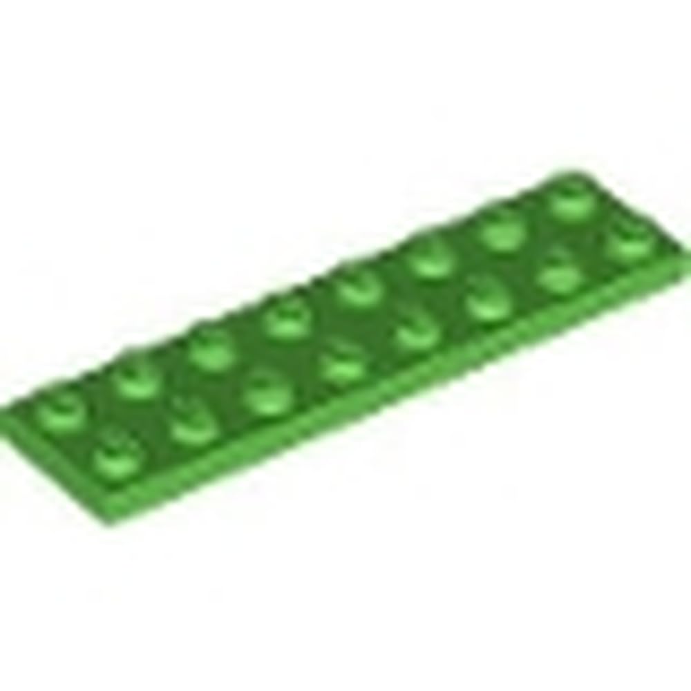 LEGO Plate 2 x 8, Part 3034 (Bright Green, 2, count) — image 1