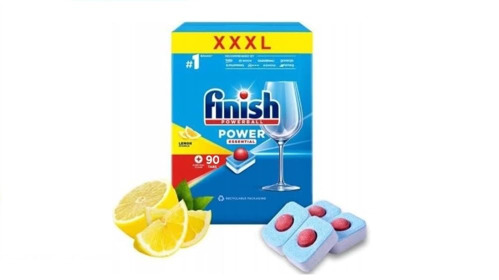 Dishwasher Tablet All In 1 Powerball Lemon 90 Tablets - Image 3 thumbnail