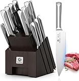 imarku 16 PCS Japanese Knife Set with Block