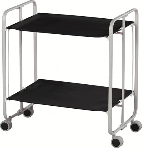 DHO – Mesa de ruedas plegable con chasis gris aluminio.