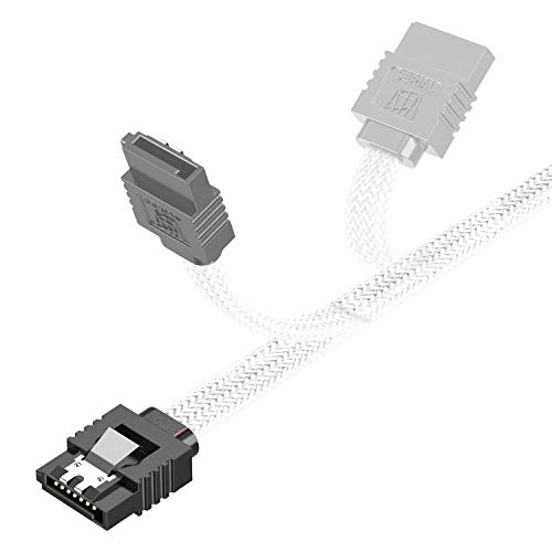 Qivynsry 3Pack Sata Cable Iii 3 Pack 6Gbps Straight Hdd Sdd Data Cable With Locking Latch 50Cm 18 Inch For Sata Hdd, Ssd, Cd Driver, Cd Writer, White #TOP5