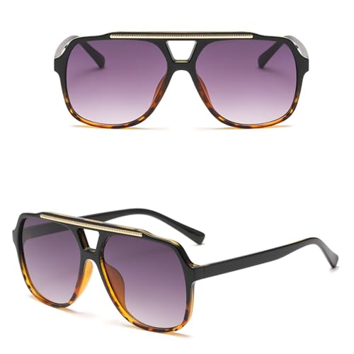 Fashion Minimalist Piece Sunshade Sun Glasses Retro Double Beam Eyeglasses Uv Protection Female4