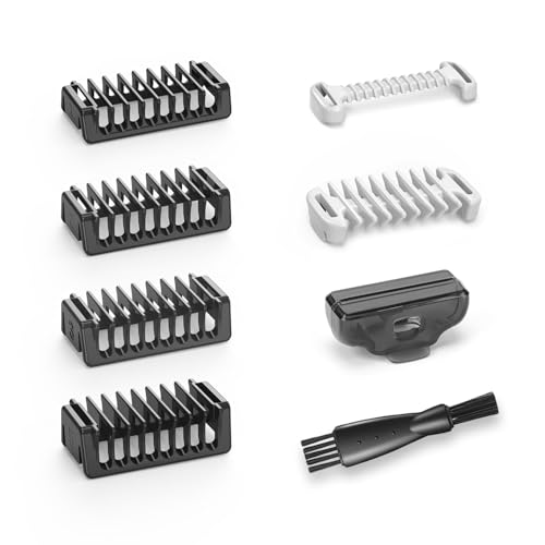 Guard Combs Kit 6PC with 0/3mm Body Comb, 1/2/3/5mm Bi-Directional Guide for O Blade QP2724 QP2834 QP2520/30 QP2620/30 and Pro Series, Electric Shaver Attachments Oblade Accessories