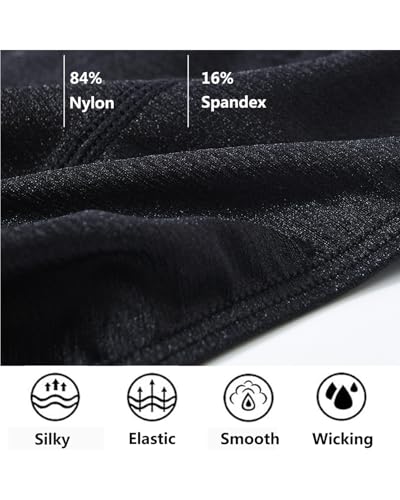 ZONBAILON Men's Thong Underwear Ice Silk Pouch G-Strings Bikini Sexy Low Rise 3Pack M L XL 2XL3