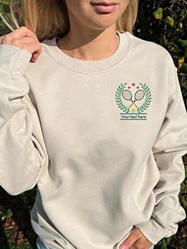 IZI POD Embroidered Sweatshirt for men, women, Boys, girls, Love Tennis, Great casual wear for players and fans of the game4