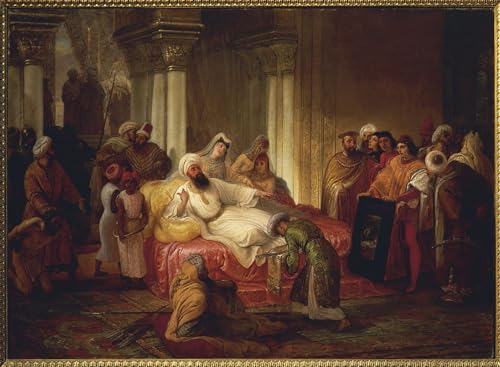 Impression sur toile Mehmet II de Francesco Hayez - Affiche d'art haut de gamme salon 60x90cm