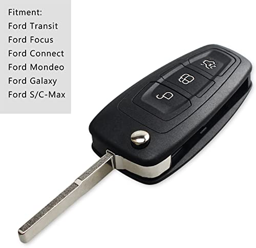 Kelay 3 button Ford Key Fob Cover Replacement for Ford Transit Focus Fiesta Mondeo Connect Custom Tourneo Galaxy Kuga MK8 Remote Car Key Shell Case - Image 4