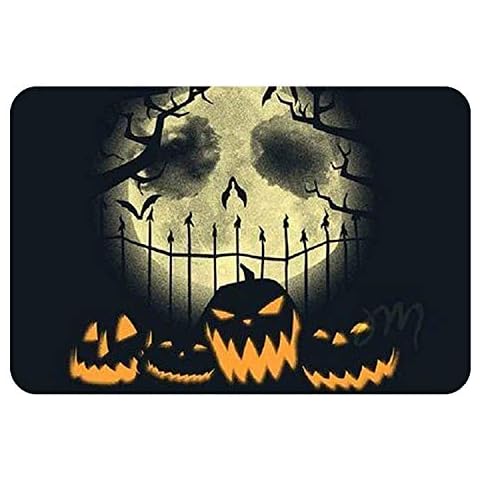 MDEIMAT Happy Halloween Christmas Indoor Outdoor Doormat Floor Rug Rubber Non-Slip Entrance Door Mat Kitchen Carpet 15.7"x23.6" Cover