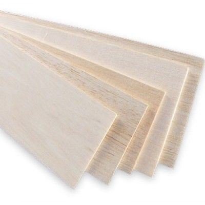 Buying Forward 5 tableros de Madera Balsa de 31 x 10 cm, 6 mm de Grosor. Modelos y Manualidades