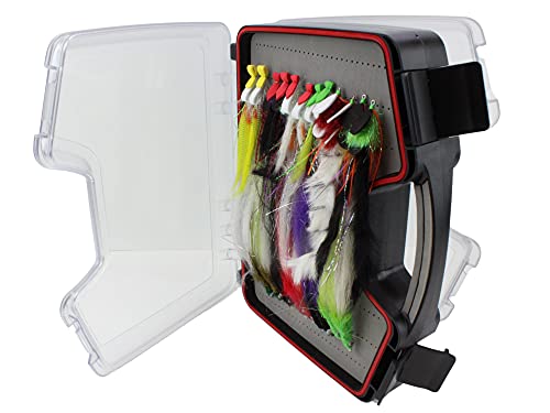 Wild Water Fly Fishing Mega Freshwater/Saltwater Assortment, 60 Flies with Wild Water's Large Fly Suitcase