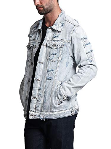 Image of VICTORIOUS Men's Distressed Denim Jacket