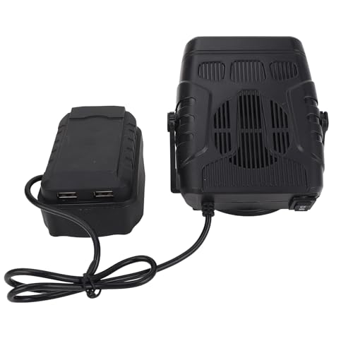 Chauffage d'Appoint Sans Fil avec Double Ports USB, 2 Réglages Température pour Bureau et Chambre, Alimentation Batterie (Pile non incluse)