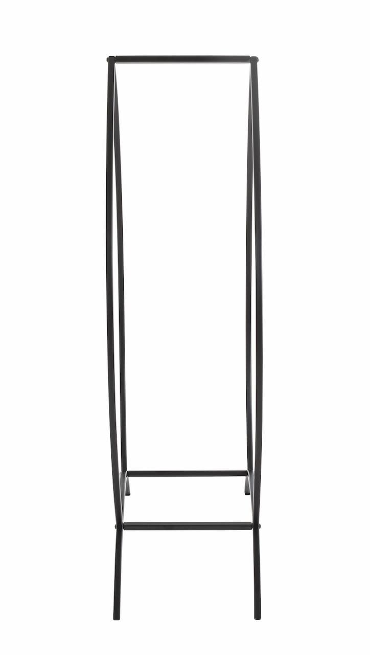 HAKU Porta legna da ardere nero, metallo - Dim. L 47 cm x A 80 cm x P 20 cm, Stile Moderno
