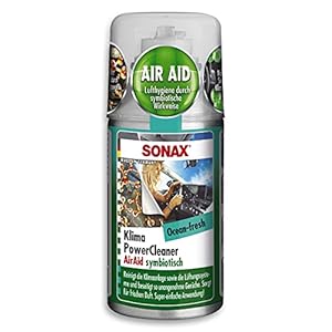 SONAX KlimaPowerCleaner AirAid symbiotisch Ocean-Fresh (100 ml) sorgt schnell und einfach für langanhaltende Lufthygiene…