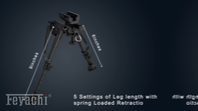 Bipied de tir CALDWELL xla bipod pivot 6 to 9 rétractable pivotant pour