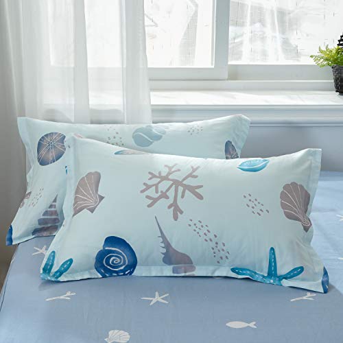 FADFAY Duvet Cover Set Full Beachy Bedding Nautical Coastal Tropical Bedding 100% High Qualtiy Cotton Super Soft with Hidden Zipper Closure 3 Pieces Full Size- No Comforter/Filling - Image 8