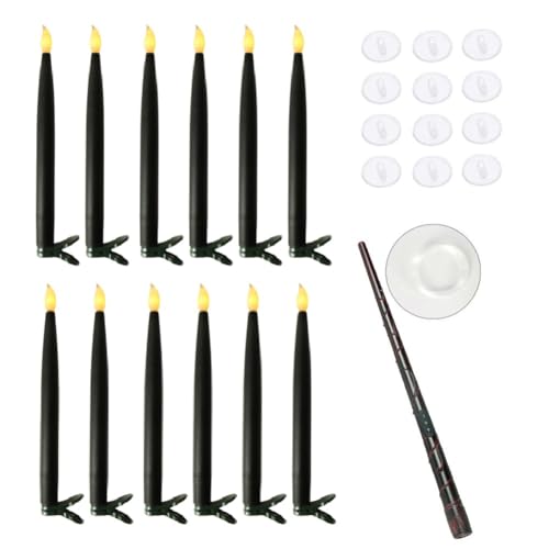 Velas led negras colgantes para evitar incendios en decoracion 2