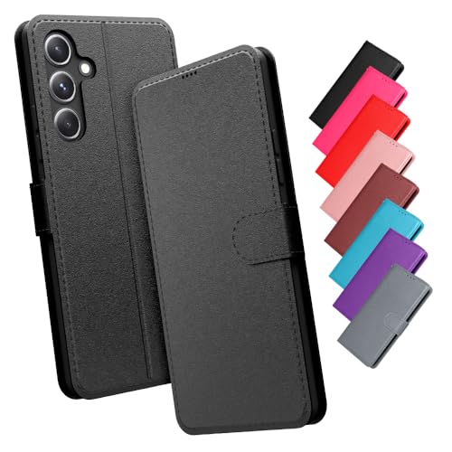 Capa Carteira Flip Couro Compatível ¨Samsung Galaxy A56 Alta Proteção (PRETO)