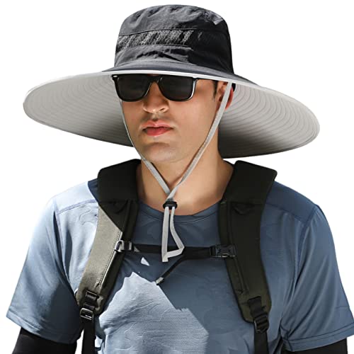 HUAMULAN Men Women Wide Brim Sun Hat Summer Safari Bucket Fishing Hats - image 1