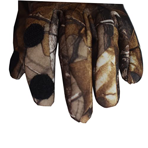 HEASOME 1 Par De Luvas De Camuflagem Luvas Sem Dedos Luvas De Camuflagem Dacron Luva Sem Dedos Luva