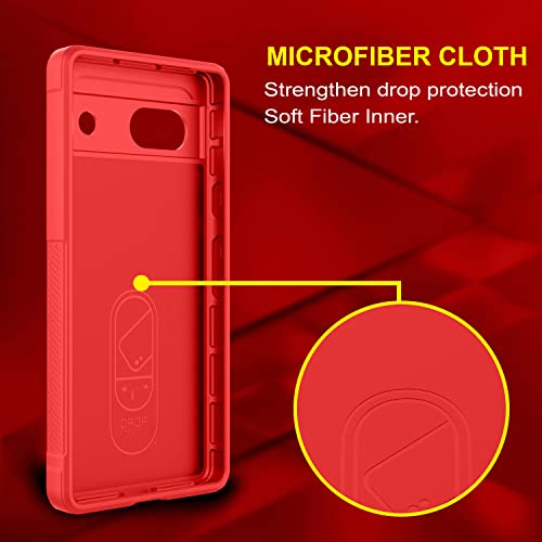 Image of amazon basics Back Case Cover for Google Pixel 7A | Compatible for Google Pixel 7A Back Case Cover | Liquid Silicon Magic Case for Google Pixel 7A with Camera Protection | Red