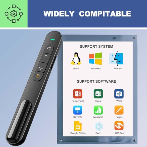 qui presentation clicker for powerpoint rf 24ghz usb wireless presenter remote with volume control powerpoint clicker slide advancer for mac windows laptop keynote