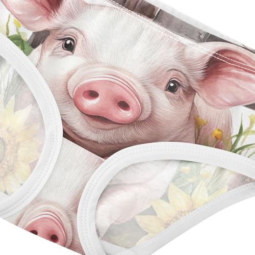 Cute Piggy Sunflower Toddler Girls Underwear 2t Cotton Panties for Girl Durable Undies Kids Briefs4