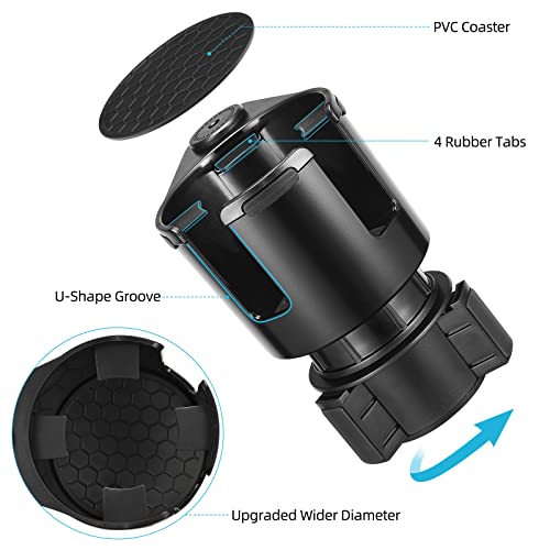 2 In 1 Large Car Cup Holder Extender Adapter This Hill With Adjustable Base, Wider Diameter, Universal Car Cup Holder And Organizer For Snack Bottles Cups Drinks New Upgraded #TOP2