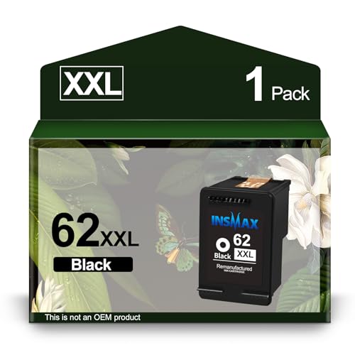 Cartouche 62XL encre noire haute capacite compatible pour imprimante HP Ink 62 XL