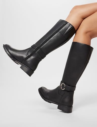 Image of ELLE Women Tan Brown Solid High-Top Block Heel Regular Boots