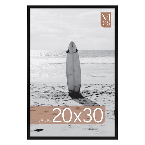 Image of MCS Foundation 20x30 Poster Frame Traditional Black, Vertical & Horizontal Wall Hanging Large Picture Frame for Photos, Posters & Art Prints (1-Pack)