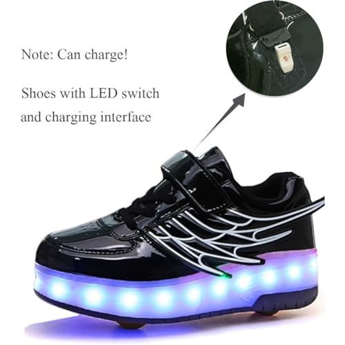 Image of Nsasy Roller Shoes Kids Roller Skates Shoes Girls Boys Wheels Shoes Become Sport Sneaker with Led for Children Gift
