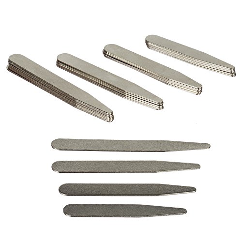 Johnson & Smith Premium Stainless Steel Metal Collar Stays for Men, 20 Pack