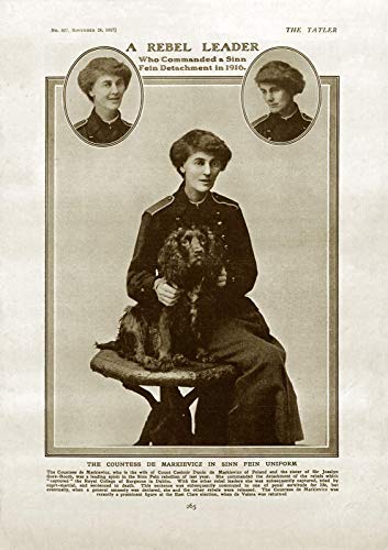 Poster A3 Countess Markievicz In Sinn Fein Uniform Rare Historical Memorabilia