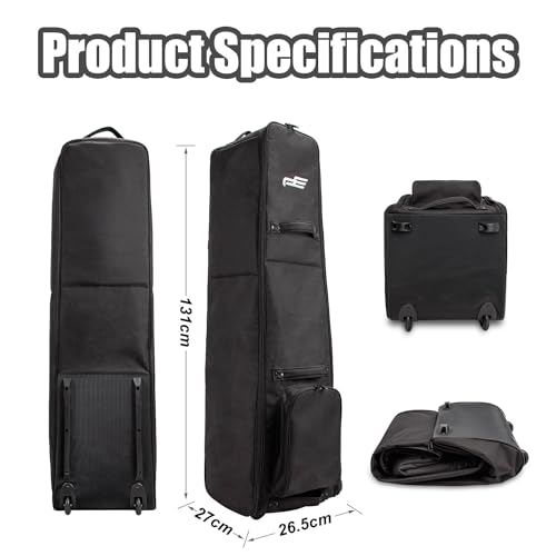 Dr.Acces Golf Club Travel Bag with Wheels | Golf Luggage Case Cover for Airlines - 600D Waterproof with Sponge Lining/Padded, Universal Size - Image 4
