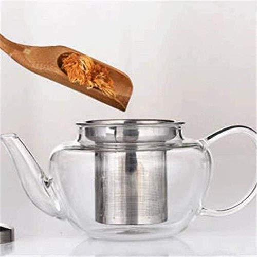 Tetera de vidrio con filtro de acero para preparar tés de hoja suelta sin residuos 4