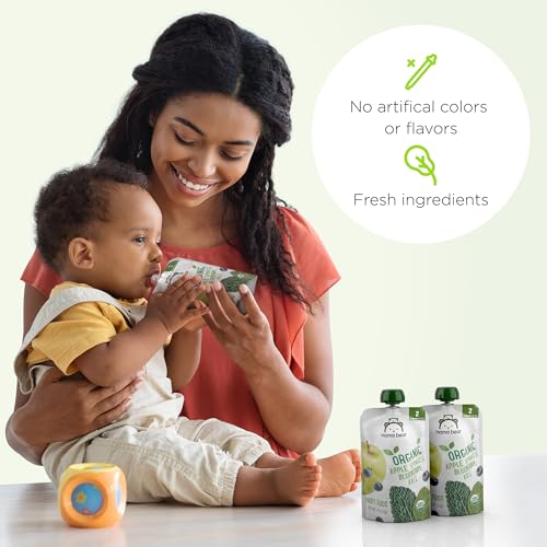 Amazon Brand - Mama Bear Organic Baby Food, Stage 2, Apple, Spinach, Blueberry, Kale, 4 ounce (Pack of 12) - Image 5