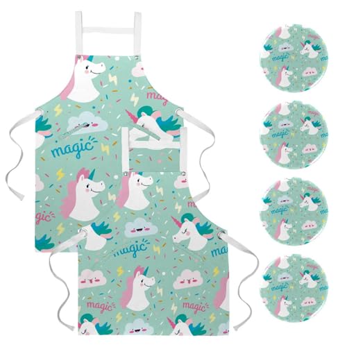 Tablier de serveur à motif licorne idéal pour le service en bistrot et bar