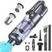 Aspirapolvere Senza Fili, 17000Pa Aspirapolvere Auto Potente, Scarico Polvere One-touch, Motore Brushless, Aspirapolvere Portatile Multifunzione 4 in 1, con display HD e Illuminazione, Grigio immagine