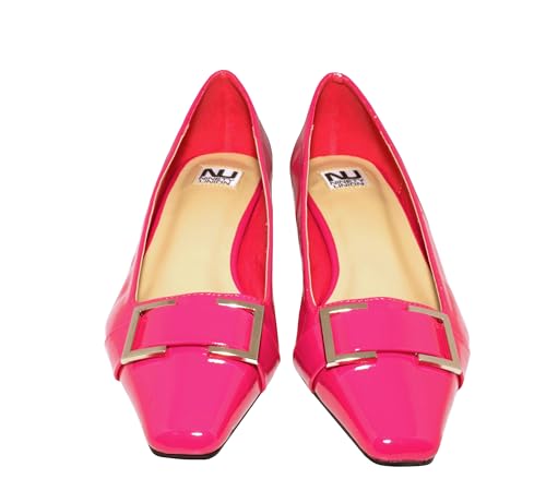 Ninety Union Dove Metallic Heel And Buckle Flat2