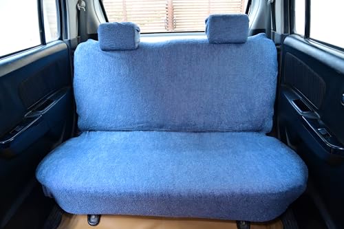 Image of Cotton Car Seat Cover for Hyundai Aura (5 Seater)(All Detachable Headrest) (Blue)