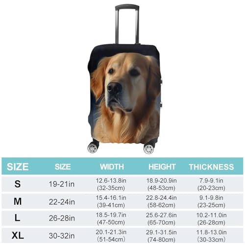 Golden Retriever Luggage Cover Elastic Suitcase Protector Case Anti-Scratch Washable Baggage Covers Protector For Traveling, Aircraft Consignment XL2