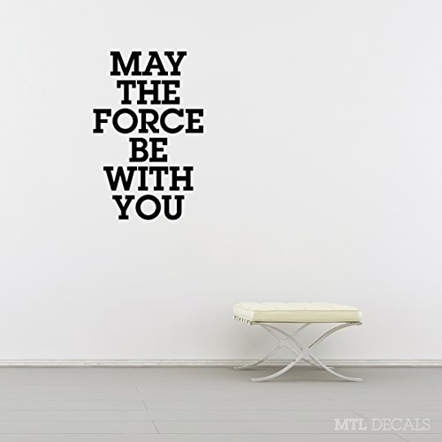 May The Force Be With You Wall Decal, Star Wars Wall Vinyl Sticker, Home Wall Decor