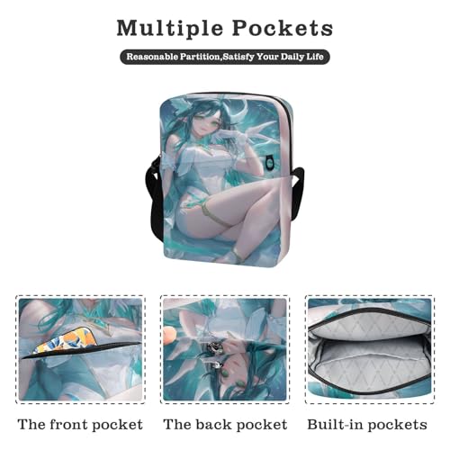 small messenger bag for men crossbody bag men Casual Purse Adjustable Strap for Outdoor Daily Outdoor Daily- Anime Fairy2