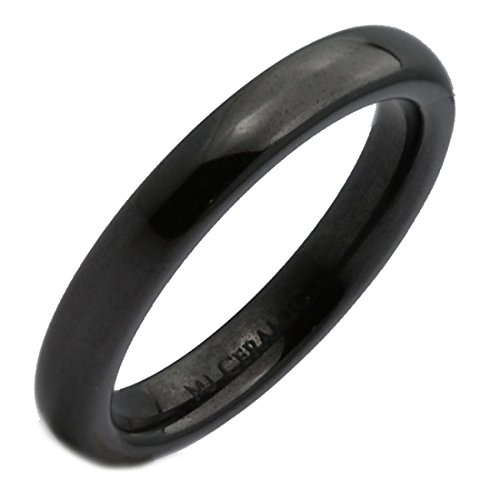 Ceramic Wedding Band Classic High Polished Ring Varying Colors and Widths to Choose From