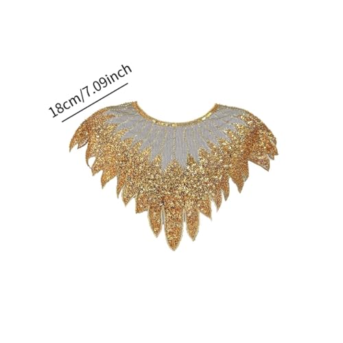 Sparkly Party Shawl Classic Sequin Beaded Evening Cape Breathable Women Shawl Wrap 10.63x7.09 Inch- Gold4