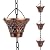 Adorafur Rain Chains for Downspouts Copper Rain Catcher Substitution Decorative Garden Rainwater Diverter Outdoor Home Decor 8 1/2 Feet Long